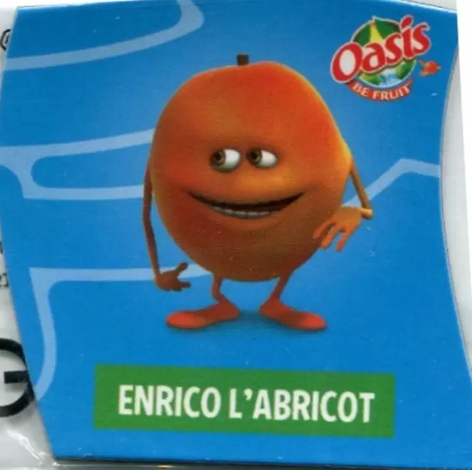 Magnets P\'tit Oasis - Les Fruits Oasis - Enrico l\'Abricot