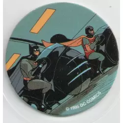 Batman & Robin on Batcycle