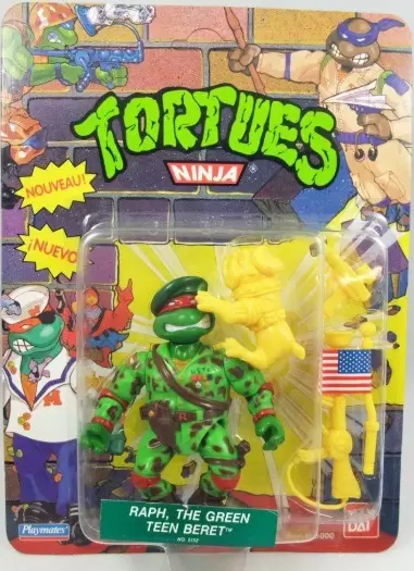 Vintage Teenage Mutant Ninja Turtles (TMNT) - Raph the Green Teen Beret