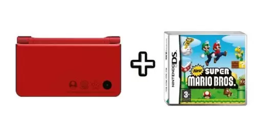 Nintendo DS Stuff - Nintendo DSi XL Red - 25th anniversary Mario