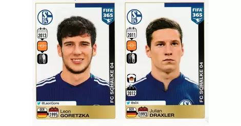 522 Panini Champions League 2014/ 2015 Schalke Leon Goretzka Rookie Sticker No 