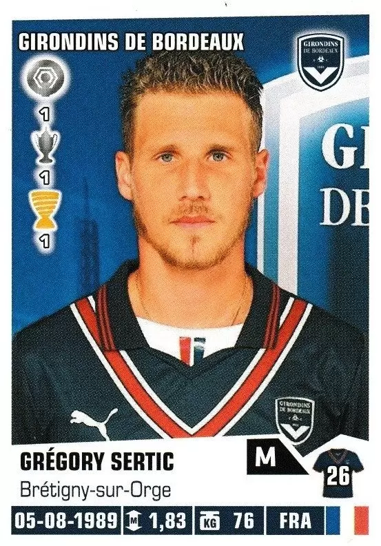 Foot 2013-2014 - Gregory Sertic - Girondins de Bordeaux