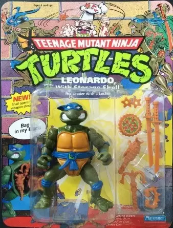 Leonardo with storage shell - Vintage Teenage Mutant Ninja Turtles