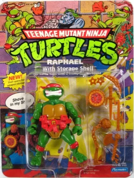 Vintage Teenage Mutant Ninja Turtles (TMNT) - Raphael with storage shell