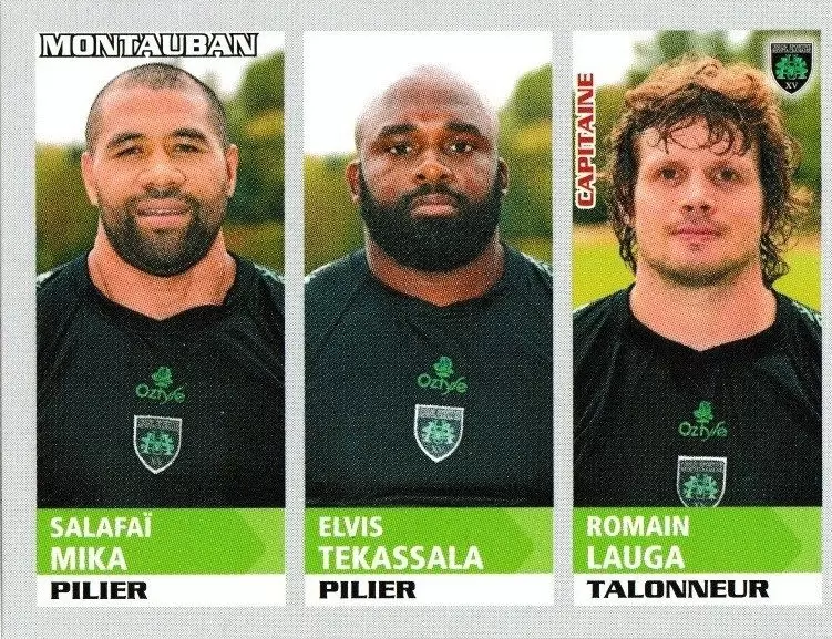 Rugby 2014 - 2015 - Salafaï Mika - Elvis Tekassala - Romain Lauga - US Montauban Rugby