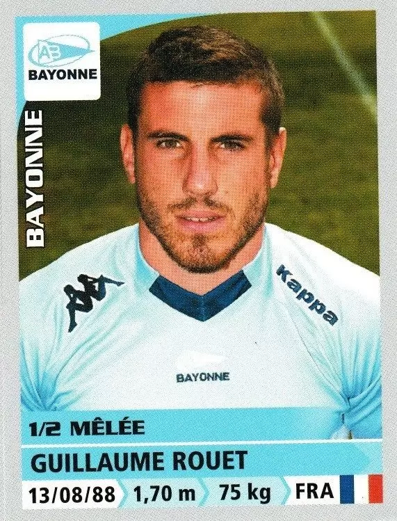 Rugby 2014 - 2015 - Guillaume Rouet - Aviron Bayonnais Rugby Pro