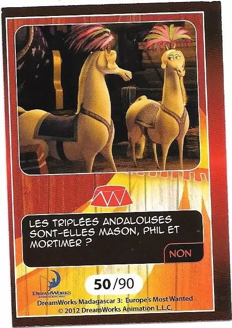 Le Collector Madagascar 3 (CORA / Match) - TRIPLEES ANDALOUSES - Question 3