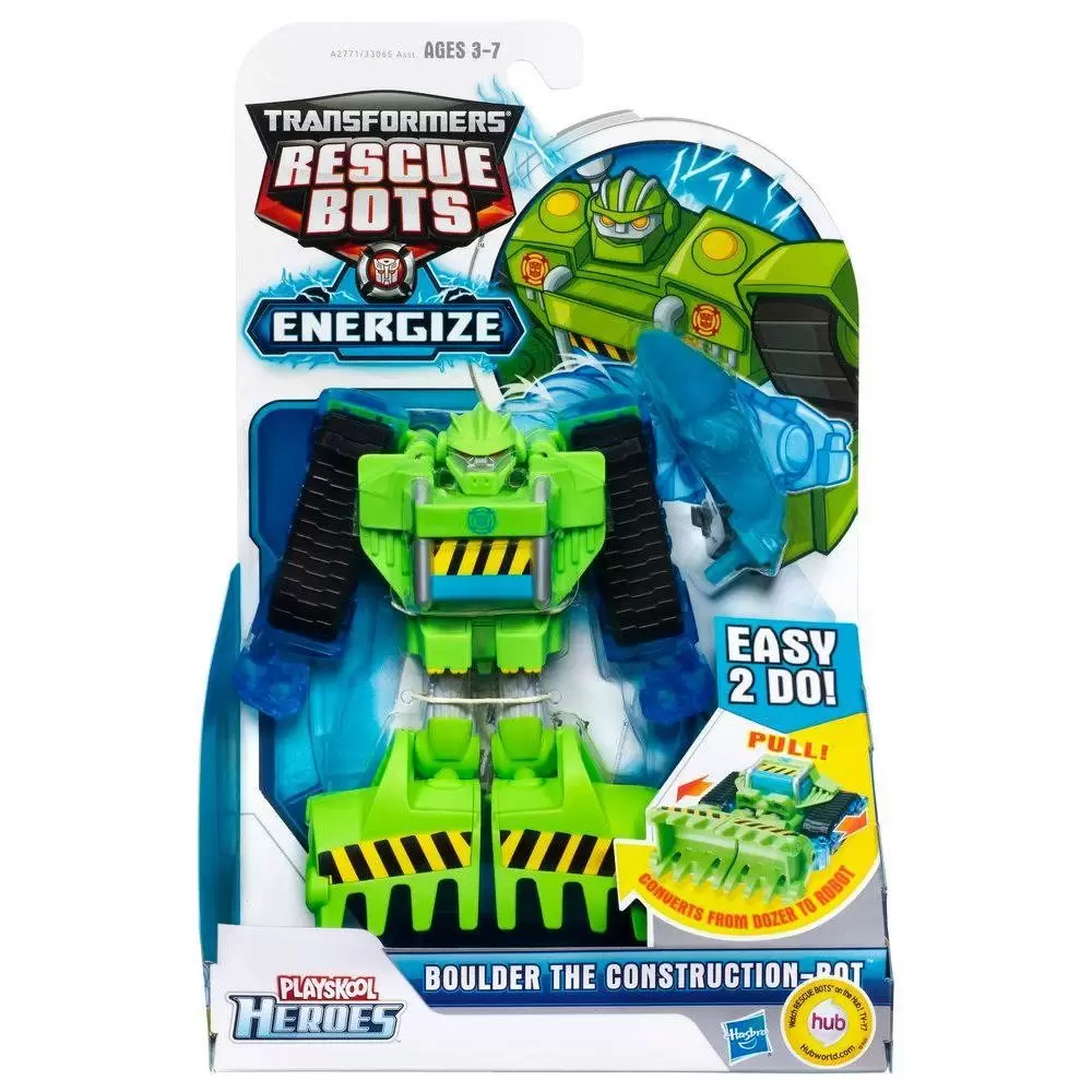 Transformers Rescue Bots - Energize - Boulder The Construction-Bot