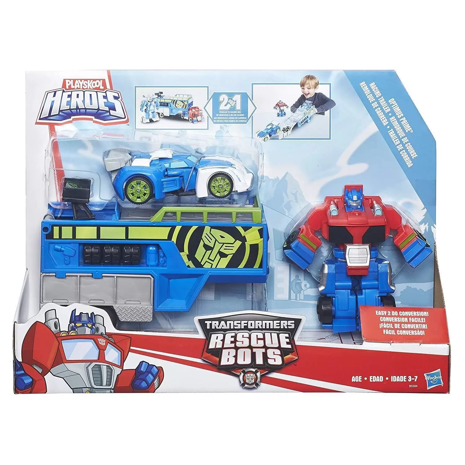 Transformers Rescue Bots - Optimus Prime Remorque de course