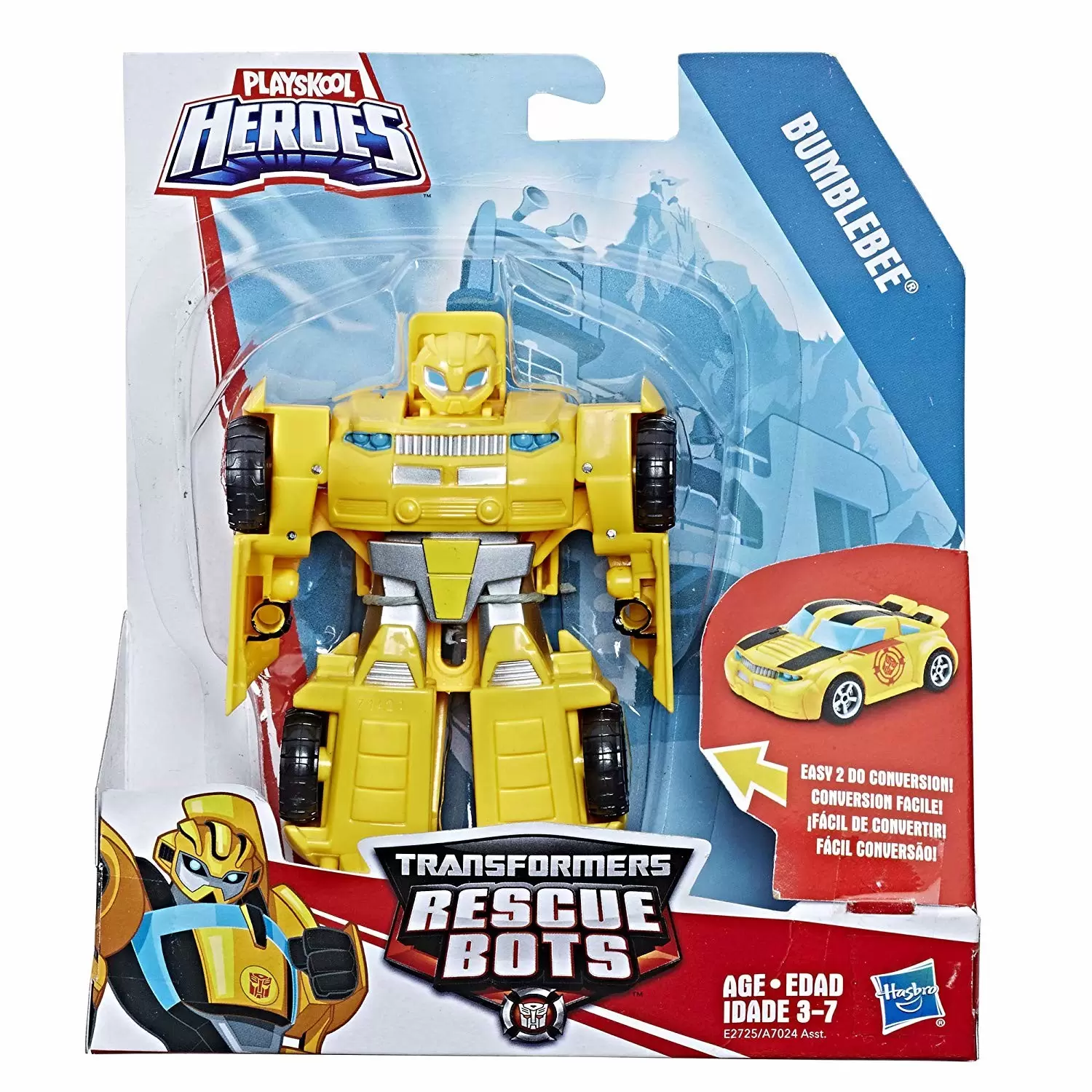 E5691 Playskool Transformers Rescue Bots Academy Bumblebee to Rock Crawler 