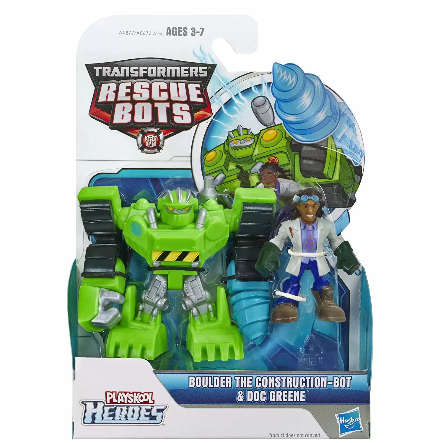 Transformers Rescue Bots - Boulder The Construction-Bot & Doc Green