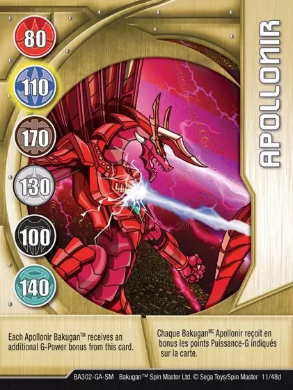 Bakugan Battle Brawlers Cards - Apollonir