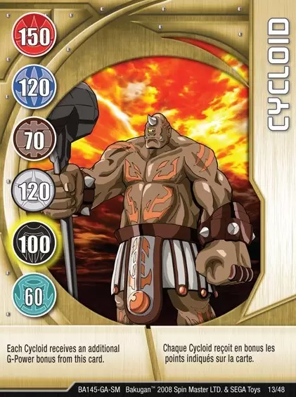 Bakugan Battle Brawlers Cards - Cycloid