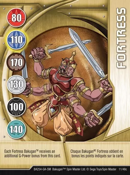 Bakugan Battle Brawlers Cards - Fourtress