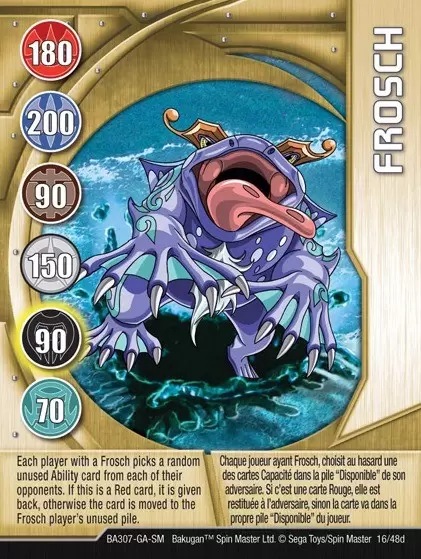Bakugan Battle Brawlers Cards - Frosch