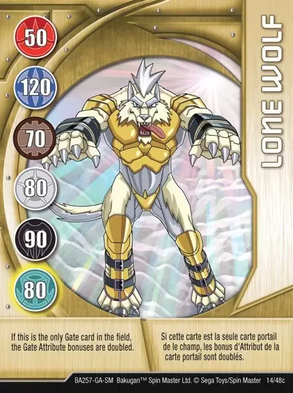 Bakugan Battle Brawlers Cards - Lone Wolf