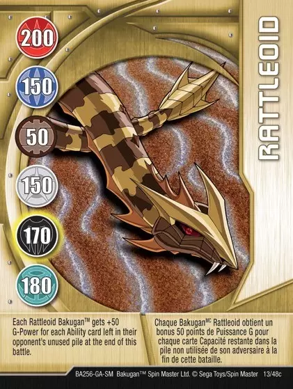 Bakugan Battle Brawlers Cards - Rattleoid