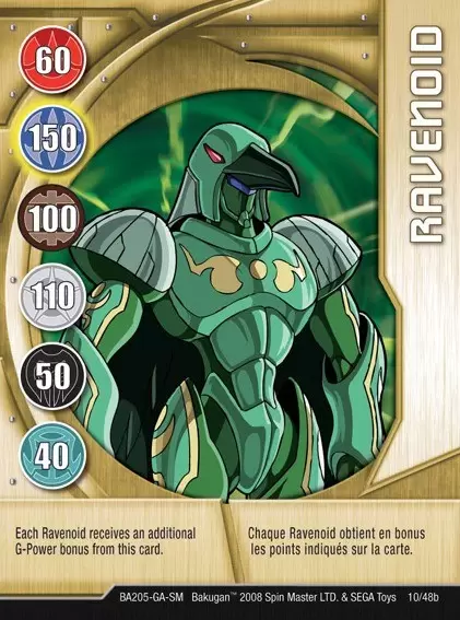 Bakugan Battle Brawlers Cards - Ravenoid