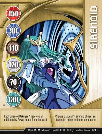 Bakugan Battle Brawlers Cards - Sirenoid