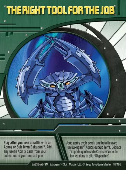 Bakugan Battle Brawlers Cards - The Right Tool for the Job
