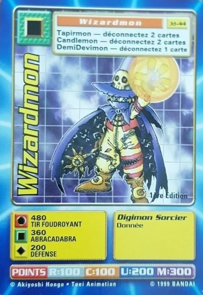 Carte Digimon JD - Wizardmon 1ère Edition