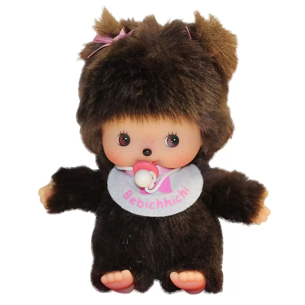 Kiki - Monchichi - MONCHHICHI Bebichhichi Fille Bavoir Rose 12cm