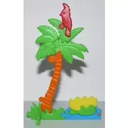 Perroquet dans son palmier