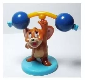 Tom and Jerry at the beach - Jerry Weightlifter variant