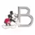 Disneyland Paris Pin's lettre B Mickey Mouse