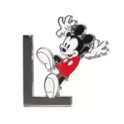Disneyland Paris Pin's letter L Mickey Mouse