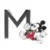 Disneyland Paris Pin's lettre M Mickey Mouse