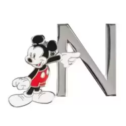 Disneyland Paris Pin's letter N Mickey Mouse