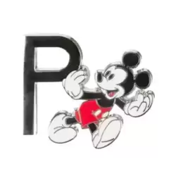 Disneyland Paris Pin's lettre P Mickey Mouse