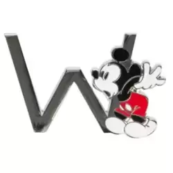Disneyland Paris Pin's letter W Mickey Mouse