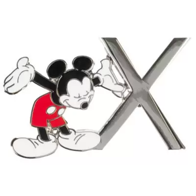 Mickey Alphabet (Disneyland Paris) - Disneyland Paris Pin\'s lettre X Mickey Mouse