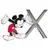 Disneyland Paris Pin's lettre X Mickey Mouse