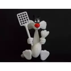 Sylvester with fly swatter