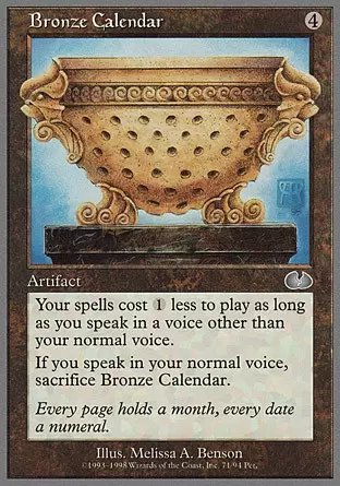 Unglued - Calendrier de bronze