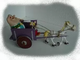 Statuettes Astérix - Voyage en charrette