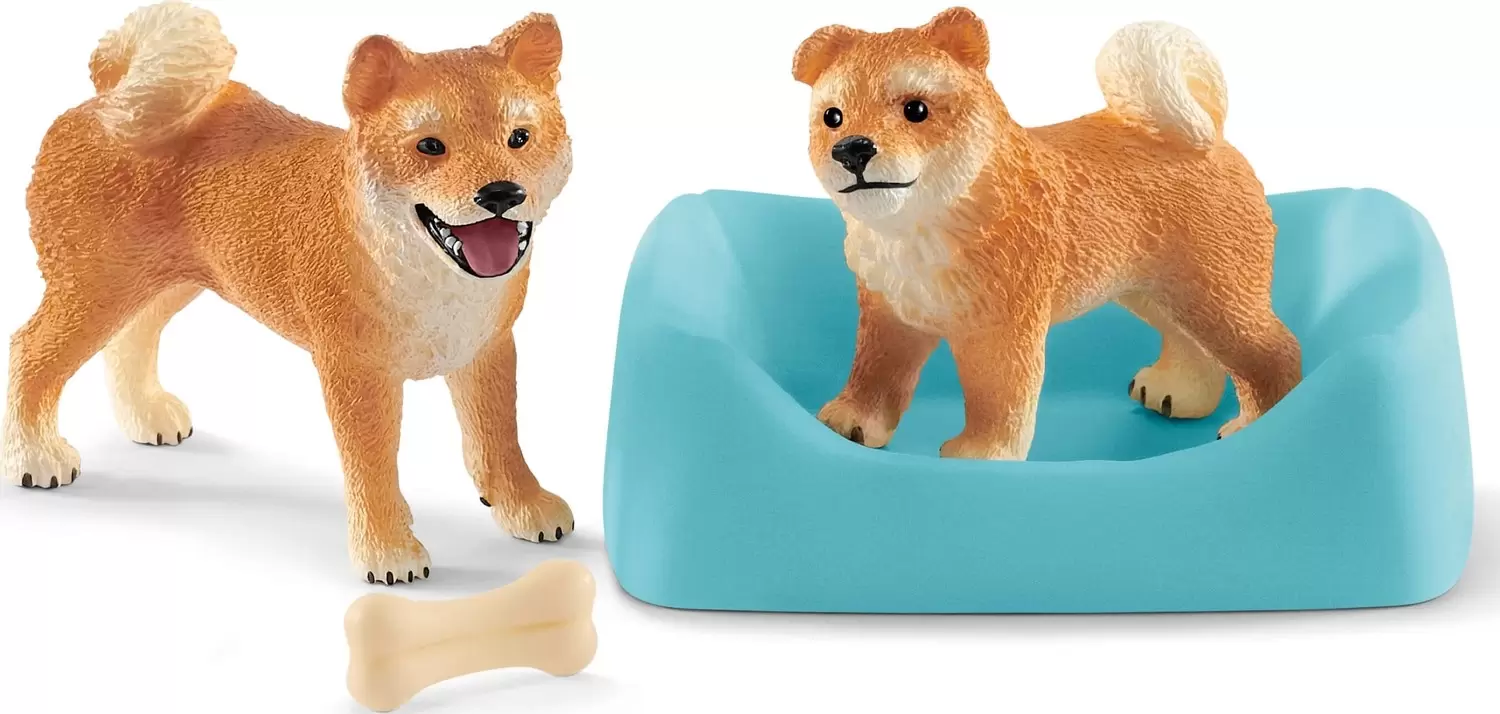 Farm World - Mère et chiot Shiba Inu