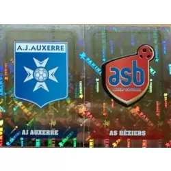 Écussons (AJ Auxerre / AS Béziers) - AJ Auxerre / AS Béziers