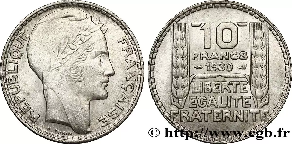10 francs Turin argent - 1930