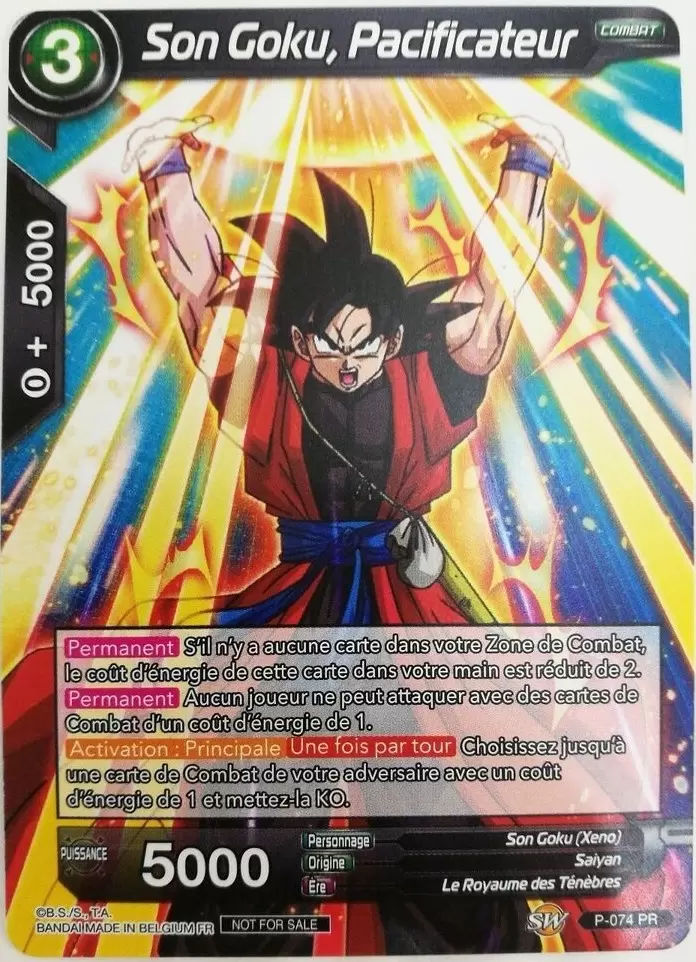 Dragon Ball Super Carte Promo FR - Son Goku, Pacificateur