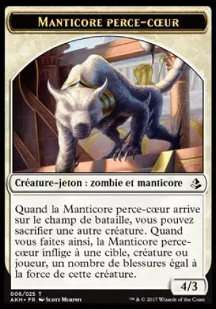 Amonkhet - Jeton Manticore perce-coeur