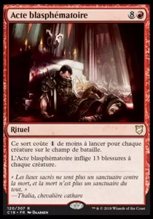 Commander 2018 - Acte blasphématoire