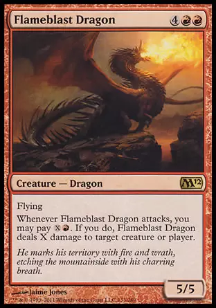Core Set 2012 (M12) - Dragon à la salve de flammes