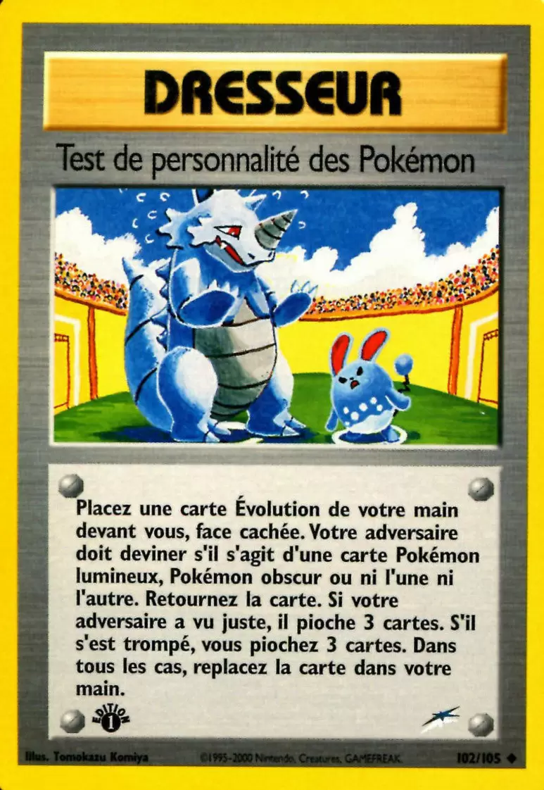 Neo Destiny - Test de personnalité des Pokémon édition 1