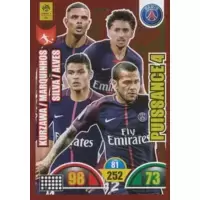 Layvin Kurzawa / Marquinhos / Thiago Silva / Dani Alves - Paris Saint-Germain