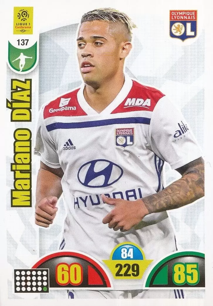 Adrenalyn XL : 2018-2019 (France) - Mariano Díaz Mejía - Olympique Lyonnais