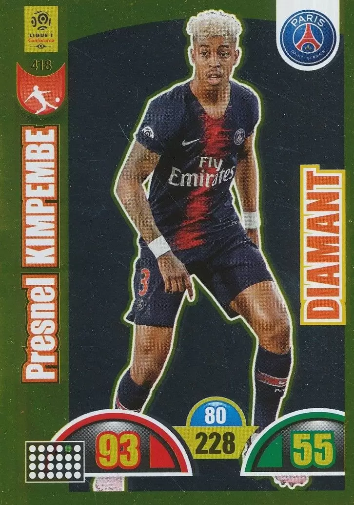 Adrenalyn XL : 2018-2019 (France) - Presnel Kimpembe - Paris Saint-Germain